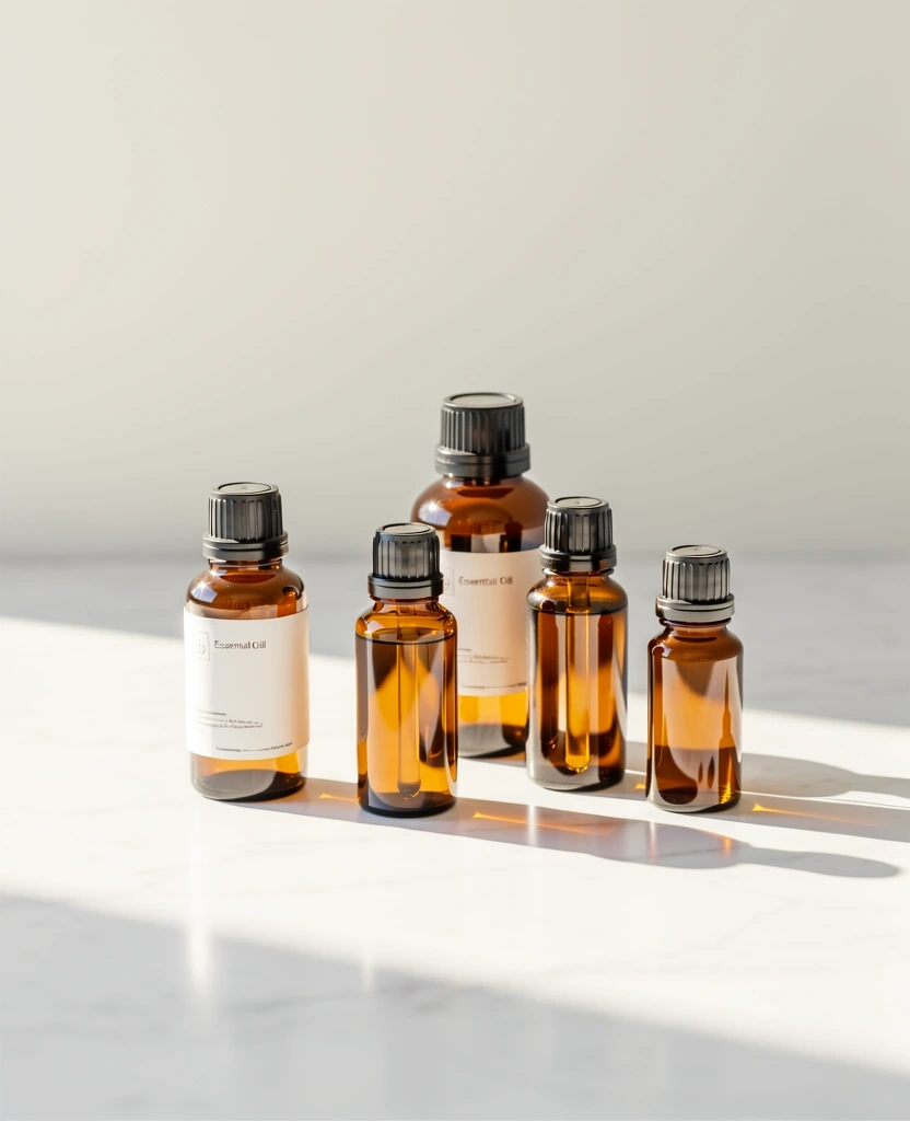 Natural wellness products on a clean surface